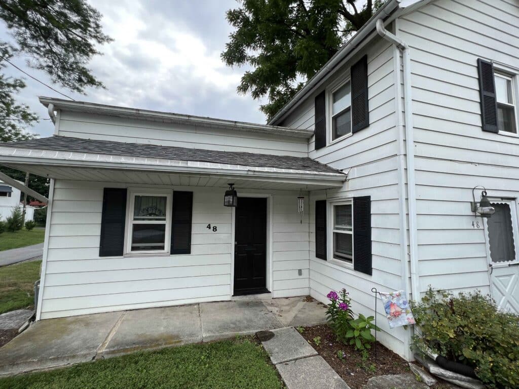 Front of home in Norfolk County, MA we purchased fast with cash